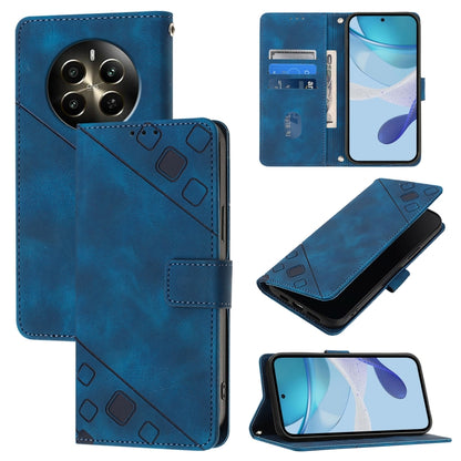 Skin-feel Embossed Leather Phone Case, For Realme 14 5G Global / P3 5G India, For Realme 14 Pro+ 5G, For Realme 14 Pro 5G, For Realme GT 7 Pro 5G, For Realme 13 Pro 5G / 13 Pro+ 5G, For Realme GT 6 5G Global, For Realme GT 6T 5G Global                 ...