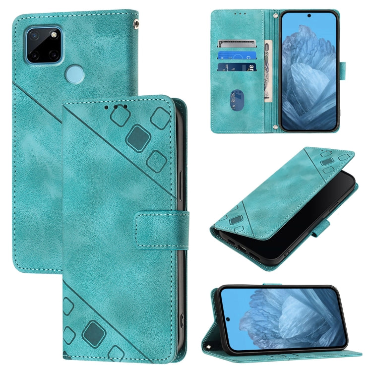 Skin-feel Embossed Leather Phone Case, For Realme 11 4G Global, For Realme GT5 240W / Realme GT5, For Realme Narzo 60 Pro Global, For Realme C65 4G Global, For Realme GT Neo 3T, For Realme Narzo 50 5G / Realme V23, For Realme 8 5G / Realme 9 5G India  ...