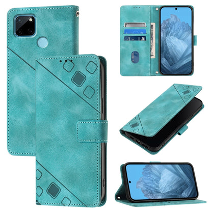 Skin-feel Embossed Leather Phone Case, For Realme 11 4G Global, For Realme GT5 240W / Realme GT5, For Realme Narzo 60 Pro Global, For Realme C65 4G Global, For Realme GT Neo 3T, For Realme Narzo 50 5G / Realme V23, For Realme 8 5G / Realme 9 5G India  ...