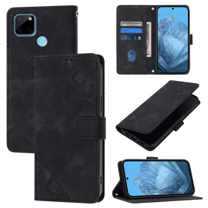 Skin-feel Embossed Leather Phone Case, For Realme 11 4G Global, For Realme GT5 240W / Realme GT5, For Realme Narzo 60 Pro Global, For Realme C65 4G Global, For Realme GT Neo 3T, For Realme Narzo 50 5G / Realme V23, For Realme 8 5G / Realme 9 5G India  ...