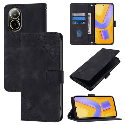 Skin-feel Embossed Leather Phone Case, For Realme 14 5G Global / P3 5G India, For Realme 14 Pro+ 5G, For Realme 14 Pro 5G, For Realme GT 7 Pro 5G, For Realme 13 Pro 5G / 13 Pro+ 5G, For Realme GT 6 5G Global, For Realme GT 6T 5G Global                 ...