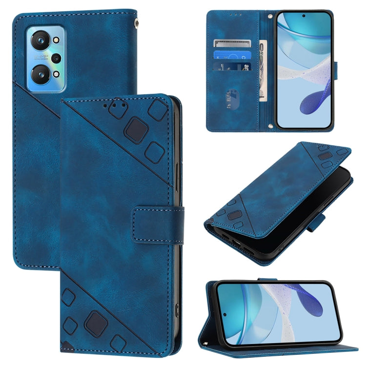 Skin-feel Embossed Leather Phone Case, For Realme 11 4G Global, For Realme GT5 240W / Realme GT5, For Realme Narzo 60 Pro Global, For Realme C65 4G Global, For Realme GT Neo 3T, For Realme Narzo 50 5G / Realme V23, For Realme 8 5G / Realme 9 5G India  ...