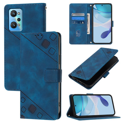 Skin-feel Embossed Leather Phone Case, For Realme 11 4G Global, For Realme GT5 240W / Realme GT5, For Realme Narzo 60 Pro Global, For Realme C65 4G Global, For Realme GT Neo 3T, For Realme Narzo 50 5G / Realme V23, For Realme 8 5G / Realme 9 5G India  ...