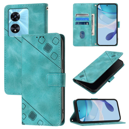 Skin-feel Embossed Leather Phone Case, For Realme 11 4G Global, For Realme GT5 240W / Realme GT5, For Realme Narzo 60 Pro Global, For Realme C65 4G Global, For Realme GT Neo 3T, For Realme Narzo 50 5G / Realme V23, For Realme 8 5G / Realme 9 5G India  ...