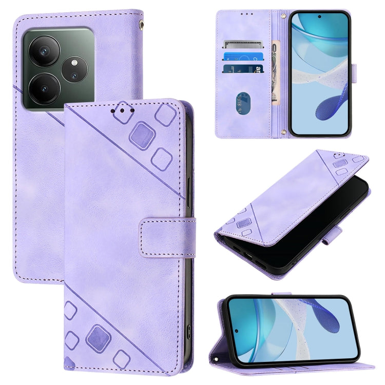 Skin-feel Embossed Leather Phone Case, For Realme 14 5G Global / P3 5G India, For Realme 14 Pro+ 5G, For Realme 14 Pro 5G, For Realme GT 7 Pro 5G, For Realme 13 Pro 5G / 13 Pro+ 5G, For Realme GT 6 5G Global, For Realme GT 6T 5G Global                 ...