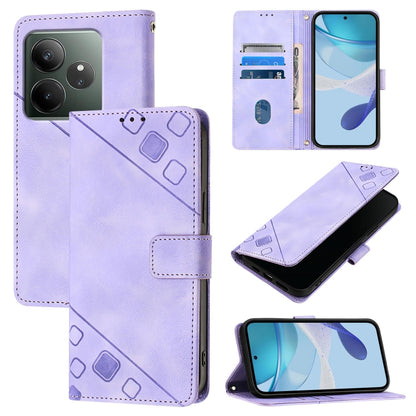 Skin-feel Embossed Leather Phone Case, For Realme 14 5G Global / P3 5G India, For Realme 14 Pro+ 5G, For Realme 14 Pro 5G, For Realme GT 7 Pro 5G, For Realme 13 Pro 5G / 13 Pro+ 5G, For Realme GT 6 5G Global, For Realme GT 6T 5G Global                 ...