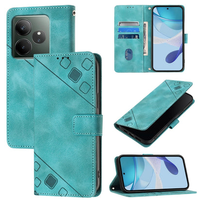 Skin-feel Embossed Leather Phone Case, For Realme 14 5G Global / P3 5G India, For Realme 14 Pro+ 5G, For Realme 14 Pro 5G, For Realme GT 7 Pro 5G, For Realme 13 Pro 5G / 13 Pro+ 5G, For Realme GT 6 5G Global, For Realme GT 6T 5G Global                 ...