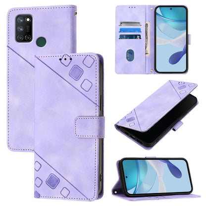 Skin-feel Embossed Leather Phone Case, For Realme 11 4G Global, For Realme GT5 240W / Realme GT5, For Realme Narzo 60 Pro Global, For Realme C65 4G Global, For Realme GT Neo 3T, For Realme Narzo 50 5G / Realme V23, For Realme 8 5G / Realme 9 5G India  ...