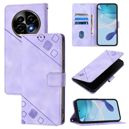 Skin-feel Embossed Leather Phone Case, For Realme 14 5G Global / P3 5G India, For Realme 14 Pro+ 5G, For Realme 14 Pro 5G, For Realme GT 7 Pro 5G, For Realme 13 Pro 5G / 13 Pro+ 5G, For Realme GT 6 5G Global, For Realme GT 6T 5G Global                 ...