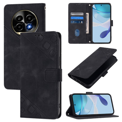 Skin-feel Embossed Leather Phone Case, For Realme 14 5G Global / P3 5G India, For Realme 14 Pro+ 5G, For Realme 14 Pro 5G, For Realme GT 7 Pro 5G, For Realme 13 Pro 5G / 13 Pro+ 5G, For Realme GT 6 5G Global, For Realme GT 6T 5G Global                 ...