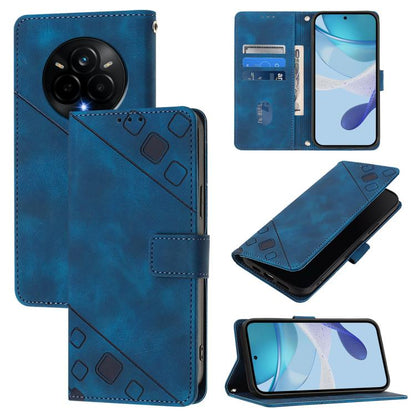 Skin-feel Embossed Leather Phone Case, For Realme 14 5G Global / P3 5G India, For Realme 14 Pro+ 5G, For Realme 14 Pro 5G, For Realme GT 7 Pro 5G, For Realme 13 Pro 5G / 13 Pro+ 5G, For Realme GT 6 5G Global, For Realme GT 6T 5G Global                 ...