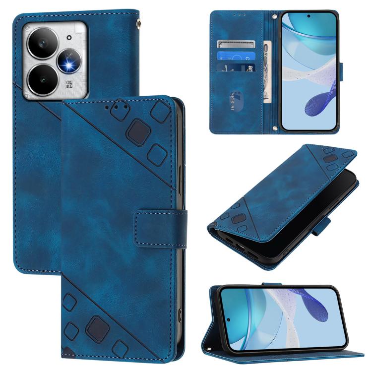 Skin-feel Embossed Leather Phone Case, For Realme 16T 5G Global, For Realme C100 5G / C85 5G Global, For Realme 16 Pro+ 5G Global, For Realme 16 Pro 5G Global, For Realme P4x 5G / OnePlus Nord CE6 Lite, For Realme Note 70 4G / 70T 4G                   ...