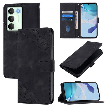 Skin-feel Embossed Leather Phone Case, For Realme 16T 5G Global, For Realme C100 5G / C85 5G Global, For Realme 16 Pro+ 5G Global, For Realme 16 Pro 5G Global, For Realme P4x 5G / OnePlus Nord CE6 Lite, For Realme Note 70 4G / 70T 4G                   ...