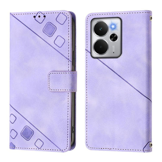 Skin-feel Embossed Leather Phone Case, For Realme 14 5G Global / P3 5G India, For Realme 14 Pro+ 5G, For Realme 14 Pro 5G, For Realme GT 7 Pro 5G, For Realme 13 Pro 5G / 13 Pro+ 5G, For Realme GT 6 5G Global, For Realme GT 6T 5G Global                 ...
