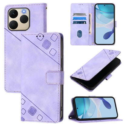 Skin-feel Embossed Leather Phone Case, For Realme 16T 5G Global, For Realme C100 5G / C85 5G Global, For Realme 16 Pro+ 5G Global, For Realme 16 Pro 5G Global, For Realme P4x 5G / OnePlus Nord CE6 Lite, For Realme Note 70 4G / 70T 4G                   ...