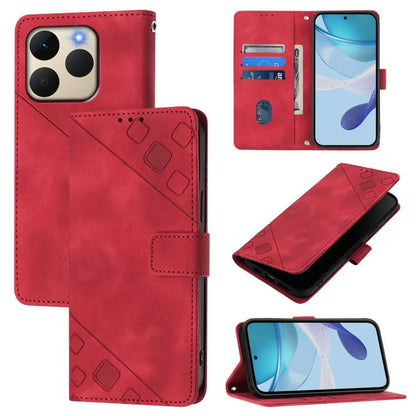 Skin-feel Embossed Leather Phone Case, For Realme 16T 5G Global, For Realme C100 5G / C85 5G Global, For Realme 16 Pro+ 5G Global, For Realme 16 Pro 5G Global, For Realme P4x 5G / OnePlus Nord CE6 Lite, For Realme Note 70 4G / 70T 4G                   ...