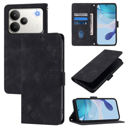Skin-feel Embossed Leather Phone Case, For Realme 16T 5G Global, For Realme C100 5G / C85 5G Global, For Realme 16 Pro+ 5G Global, For Realme 16 Pro 5G Global, For Realme P4x 5G / OnePlus Nord CE6 Lite, For Realme Note 70 4G / 70T 4G                   ...