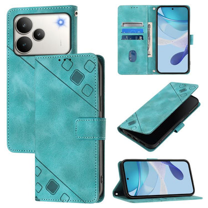 Skin-feel Embossed Leather Phone Case, For Realme 16T 5G Global, For Realme C100 5G / C85 5G Global, For Realme 16 Pro+ 5G Global, For Realme 16 Pro 5G Global, For Realme P4x 5G / OnePlus Nord CE6 Lite, For Realme Note 70 4G / 70T 4G                   ...