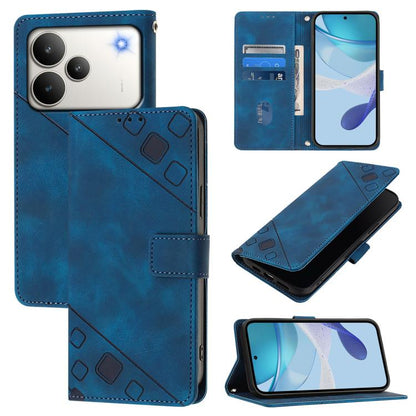 Skin-feel Embossed Leather Phone Case, For Realme 16T 5G Global, For Realme C100 5G / C85 5G Global, For Realme 16 Pro+ 5G Global, For Realme 16 Pro 5G Global, For Realme P4x 5G / OnePlus Nord CE6 Lite, For Realme Note 70 4G / 70T 4G                   ...
