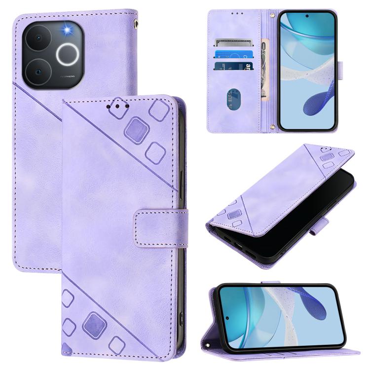Skin-feel Embossed Leather Phone Case, For Realme 16T 5G Global, For Realme C100 5G / C85 5G Global, For Realme 16 Pro+ 5G Global, For Realme 16 Pro 5G Global, For Realme P4x 5G / OnePlus Nord CE6 Lite, For Realme Note 70 4G / 70T 4G                   ...