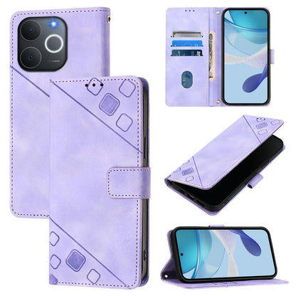 Skin-feel Embossed Leather Phone Case, For Realme 16T 5G Global, For Realme C100 5G / C85 5G Global, For Realme 16 Pro+ 5G Global, For Realme 16 Pro 5G Global, For Realme P4x 5G / OnePlus Nord CE6 Lite, For Realme Note 70 4G / 70T 4G                   ...