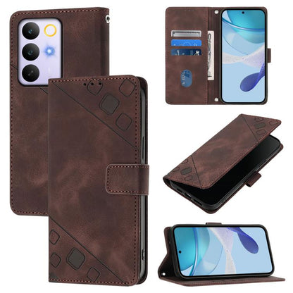 Skin-feel Embossed Leather Phone Case, For Realme 16T 5G Global, For Realme C100 5G / C85 5G Global, For Realme 16 Pro+ 5G Global, For Realme 16 Pro 5G Global, For Realme P4x 5G / OnePlus Nord CE6 Lite, For Realme Note 70 4G / 70T 4G                   ...