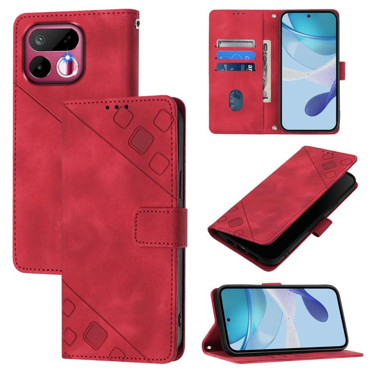 Skin-feel Embossed Leather Phone Case, For Realme 16T 5G Global, For Realme C100 5G / C85 5G Global, For Realme 16 Pro+ 5G Global, For Realme 16 Pro 5G Global, For Realme P4x 5G / OnePlus Nord CE6 Lite, For Realme Note 70 4G / 70T 4G                   ...