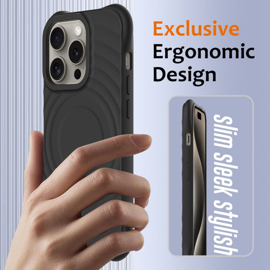 Wave Texture MagSafe Magnetic Liquid Silicone Phone Case, For iPhone 14 Pro Max, For iPhone 13 Pro Max, For iPhone 13 Pro, For iPhone 13, For iPhone 13 mini, For iPhone 12, For iPhone 12 Pro Max, For iPhone 12 Pro, For iPhone 12 mini