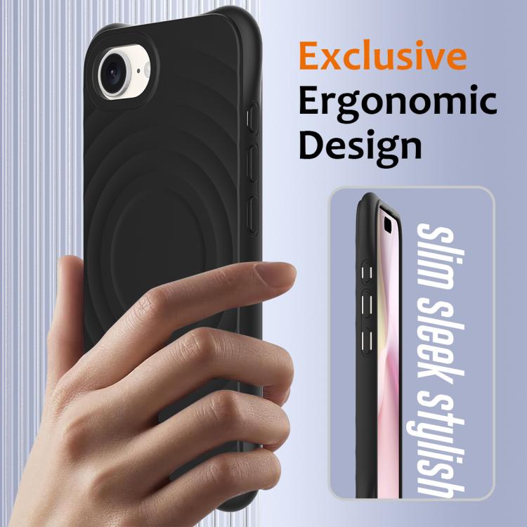 Wave Texture MagSafe Magnetic Liquid Silicone Phone Case, For iPhone 17e / 16e, For iPhone 17 Pro Max, For iPhone 17 Pro, For iPhone 17, For iPhone Air, For iPhone 16 Pro Max, For iPhone 16 Pro, For iPhone 16 Plus, For iPhone 16, For iPhone 15 Pro Max ...