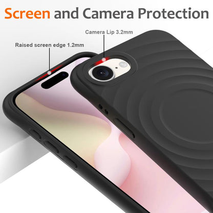 Wave Texture MagSafe Magnetic Liquid Silicone Phone Case, For iPhone 17e / 16e, For iPhone 17 Pro Max, For iPhone 17 Pro, For iPhone 17, For iPhone Air, For iPhone 16 Pro Max, For iPhone 16 Pro, For iPhone 16 Plus, For iPhone 16, For iPhone 15 Pro Max ...