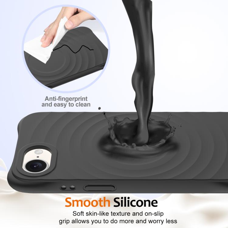 Wave Texture MagSafe Magnetic Liquid Silicone Phone Case, For iPhone 17e / 16e, For iPhone 17 Pro Max, For iPhone 17 Pro, For iPhone 17, For iPhone Air, For iPhone 16 Pro Max, For iPhone 16 Pro, For iPhone 16 Plus, For iPhone 16, For iPhone 15 Pro Max ...