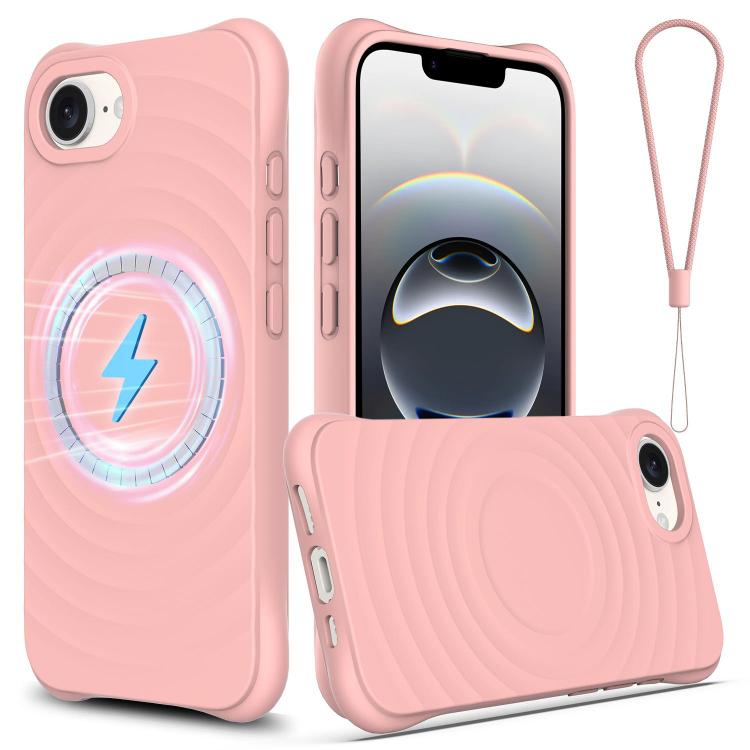 Wave Texture MagSafe Magnetic Liquid Silicone Phone Case, For iPhone 17e / 16e, For iPhone 17 Pro Max, For iPhone 17 Pro, For iPhone 17, For iPhone Air, For iPhone 16 Pro Max, For iPhone 16 Pro, For iPhone 16 Plus, For iPhone 16, For iPhone 15 Pro Max ...