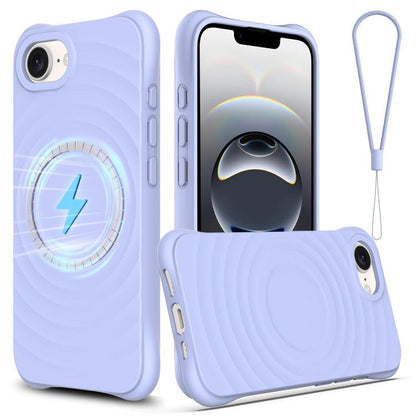 Wave Texture MagSafe Magnetic Liquid Silicone Phone Case, For iPhone 17e / 16e, For iPhone 17 Pro Max, For iPhone 17 Pro, For iPhone 17, For iPhone Air, For iPhone 16 Pro Max, For iPhone 16 Pro, For iPhone 16 Plus, For iPhone 16, For iPhone 15 Pro Max ...