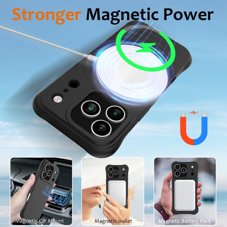 Wave Texture MagSafe Magnetic Liquid Silicone Phone Case, For iPhone 18 Pro / 17 Pro, For iPhone 18 Pro Max / 17 Pro Max, For iPhone 17e / 16e, For iPhone 17, For iPhone Air, For iPhone 16 Pro Max, For iPhone 16 Pro, For iPhone 16 Plus, For iPhone 16  ...
