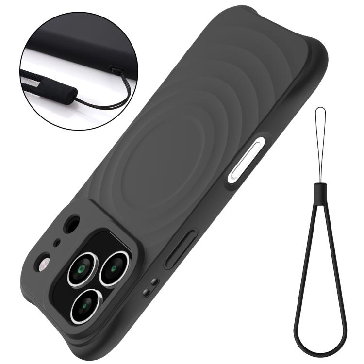 Wave Texture MagSafe Magnetic Liquid Silicone Phone Case, For iPhone 18 Pro / 17 Pro, For iPhone 18 Pro Max / 17 Pro Max, For iPhone 17e / 16e, For iPhone 17, For iPhone Air, For iPhone 16 Pro Max, For iPhone 16 Pro, For iPhone 16 Plus, For iPhone 16  ...