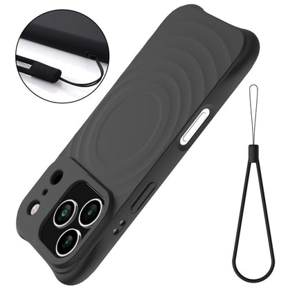 Wave Texture MagSafe Magnetic Liquid Silicone Phone Case, For iPhone 18 Pro / 17 Pro, For iPhone 18 Pro Max / 17 Pro Max, For iPhone 17e / 16e, For iPhone 17, For iPhone Air, For iPhone 16 Pro Max, For iPhone 16 Pro, For iPhone 16 Plus, For iPhone 16  ...