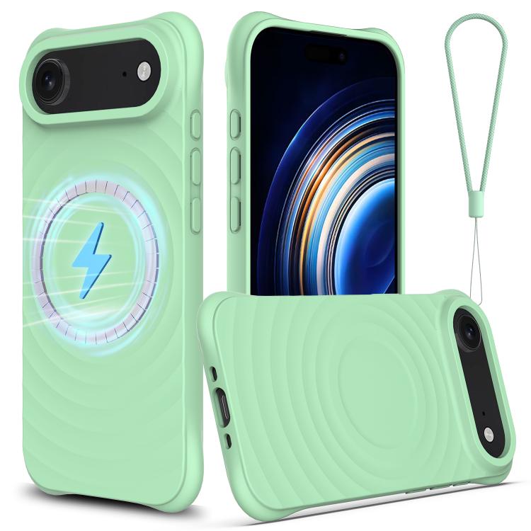 Wave Texture MagSafe Magnetic Liquid Silicone Phone Case