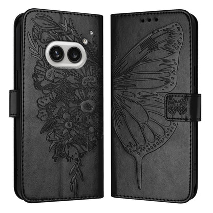 Embossed Butterfly Leather Phone Case, For Nothing Phone 4a Pro, For Nothing Phone 4a, For Nothing CMF Phone 1, For Nothing Phone 2a