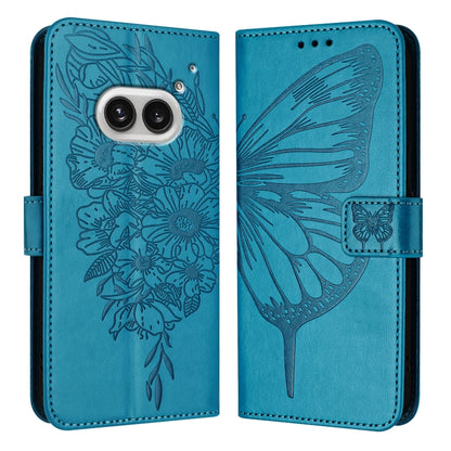 Embossed Butterfly Leather Phone Case, For Nothing Phone 4a Pro, For Nothing Phone 4a, For Nothing CMF Phone 1, For Nothing Phone 2a