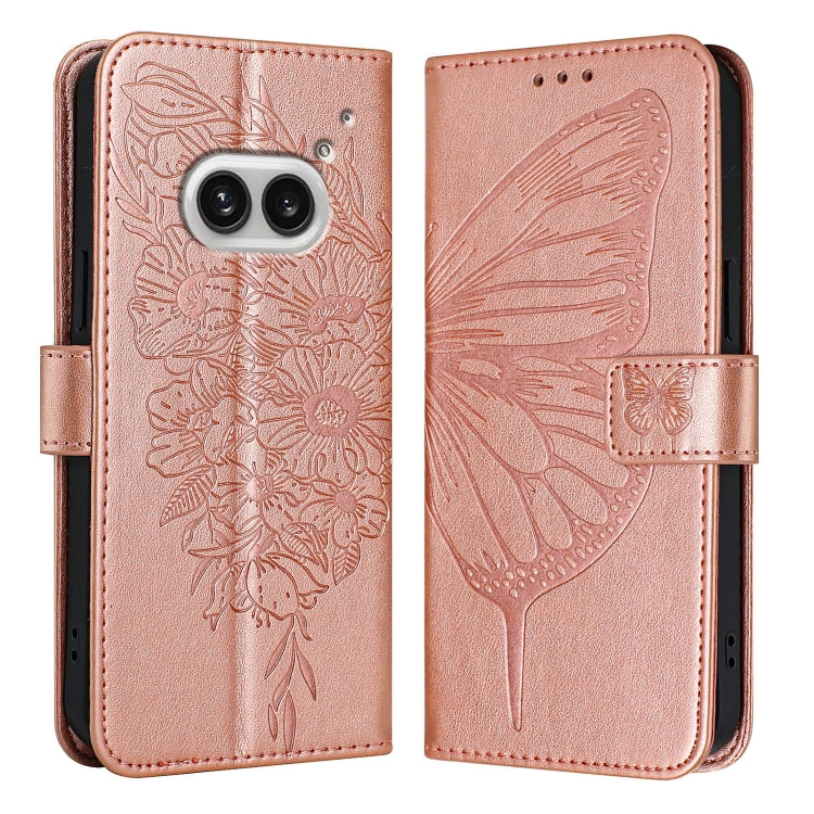 Embossed Butterfly Leather Phone Case, For Nothing Phone 4a Pro, For Nothing Phone 4a, For Nothing CMF Phone 1, For Nothing Phone 2a