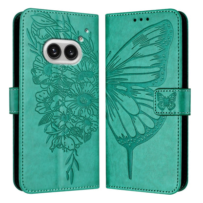 Embossed Butterfly Leather Phone Case, For Nothing Phone 4a Pro, For Nothing Phone 4a, For Nothing CMF Phone 1, For Nothing Phone 2a