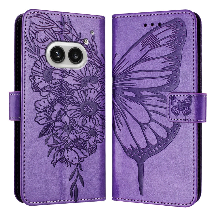 Embossed Butterfly Leather Phone Case, For Nothing Phone 4a Pro, For Nothing Phone 4a, For Nothing CMF Phone 1, For Nothing Phone 2a
