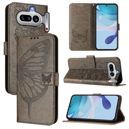 Embossed Butterfly Leather Phone Case, For Nothing Phone 4a Pro, For Nothing Phone 4a, For Nothing CMF Phone 1, For Nothing Phone 2a