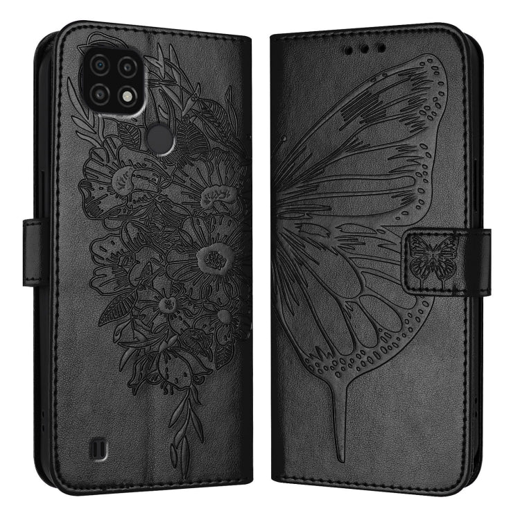 Embossed Butterfly Leather Phone Case, For Realme 10T 5G / 10s 5G / 9i 5G India, For Realme C30 4G/C30s/Narzo 50i Prime, For Realme GT Neo 3T, For Realme V23 / Narzo 50 5G, For Realme C20 / C11 2021 / C21, For Realme C21Y, For Realme C17 / 7i