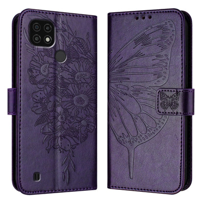 Embossed Butterfly Leather Phone Case, For Realme 10T 5G / 10s 5G / 9i 5G India, For Realme C30 4G/C30s/Narzo 50i Prime, For Realme GT Neo 3T, For Realme V23 / Narzo 50 5G, For Realme C20 / C11 2021 / C21, For Realme C21Y, For Realme C17 / 7i