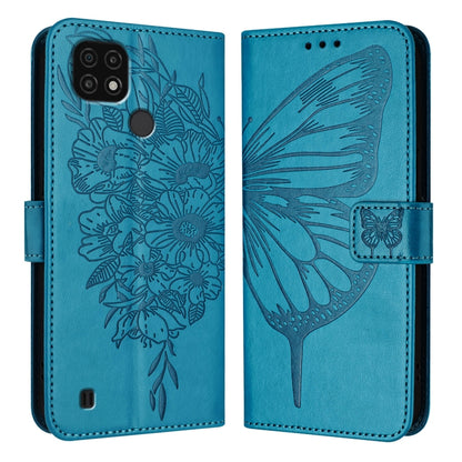 Embossed Butterfly Leather Phone Case, For Realme 10T 5G / 10s 5G / 9i 5G India, For Realme C30 4G/C30s/Narzo 50i Prime, For Realme GT Neo 3T, For Realme V23 / Narzo 50 5G, For Realme C20 / C11 2021 / C21, For Realme C21Y, For Realme C17 / 7i