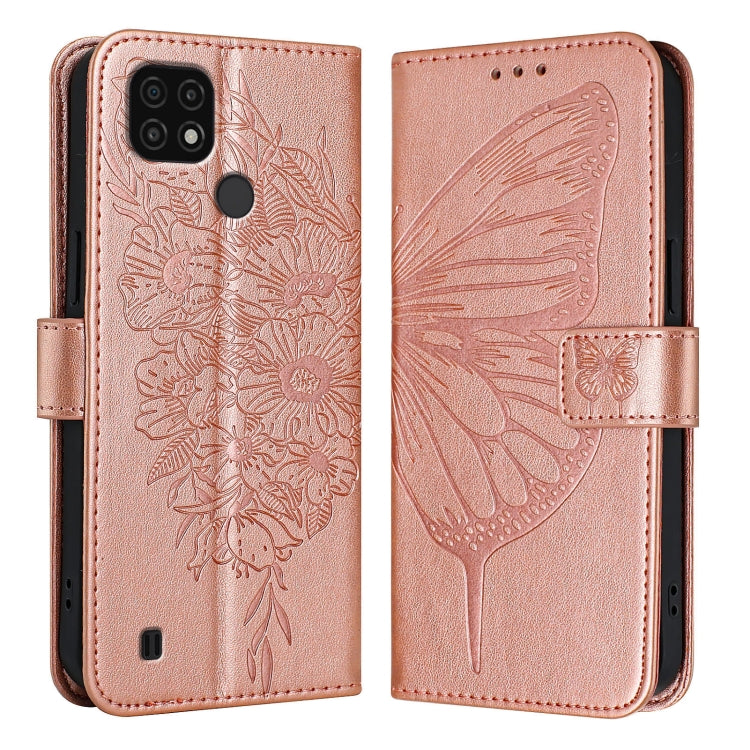 Embossed Butterfly Leather Phone Case, For Realme 10T 5G / 10s 5G / 9i 5G India, For Realme C30 4G/C30s/Narzo 50i Prime, For Realme GT Neo 3T, For Realme V23 / Narzo 50 5G, For Realme C20 / C11 2021 / C21, For Realme C21Y, For Realme C17 / 7i