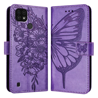 Embossed Butterfly Leather Phone Case, For Realme 10T 5G / 10s 5G / 9i 5G India, For Realme C30 4G/C30s/Narzo 50i Prime, For Realme GT Neo 3T, For Realme V23 / Narzo 50 5G, For Realme C20 / C11 2021 / C21, For Realme C21Y, For Realme C17 / 7i