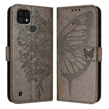 Embossed Butterfly Leather Phone Case, For Realme 10T 5G / 10s 5G / 9i 5G India, For Realme C30 4G/C30s/Narzo 50i Prime, For Realme GT Neo 3T, For Realme V23 / Narzo 50 5G, For Realme C20 / C11 2021 / C21, For Realme C21Y, For Realme C17 / 7i