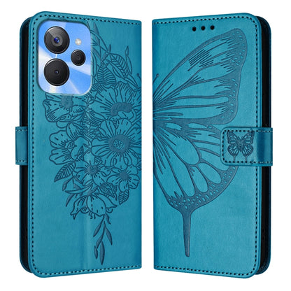 Embossed Butterfly Leather Phone Case, For Realme 10T 5G / 10s 5G / 9i 5G India, For Realme C30 4G/C30s/Narzo 50i Prime, For Realme GT Neo 3T, For Realme V23 / Narzo 50 5G, For Realme C20 / C11 2021 / C21, For Realme C21Y, For Realme C17 / 7i